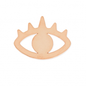 Metal spacer lucky-charm eye 20 mm Pink gold tone x1