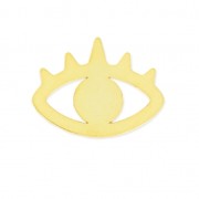Metal spacer lucky-charm eye 20 mm fine Gold plated x1