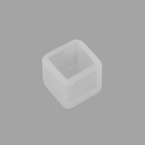 Silicone mold to realize two square flat bottom resin cabochons 7 mm