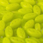 Pressed glass beads with 3 holes Cali Beads 3x8mm Chartreuse Silk x30|raw }}