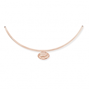 Setting tubes pendant for PureCrystal 4120 cabochon 18x13 Pink gold tone x1