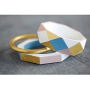 Set of 2 Medium ring wooden bracelets to customize x1