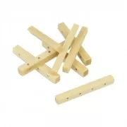 Set of 8 wooden tube 4 holes 4x48 mm  x1