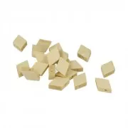 Set of 20 diamond natural wood beads 20x13 mm x1