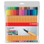 40 felt pens Point 88 STABILO fine tip 0.4 mm