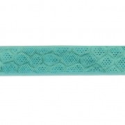 Fancy ribbon imitation leather 5 mm reptile effect Metallized Turquoise x1.2m