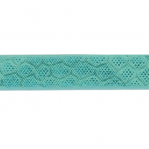 5mm Turquoise Metallic Reptile Effect Synthetic Ribbon x1.2m