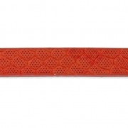Fancy synthetic ribbon 5 mm reptile effect Red Coral Metallic x1.2m|raw }}