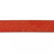 Fancy synthetic ribbon 5 mm reptile effect Red Coral Metallic x1.2m
