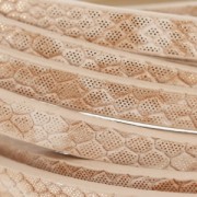 Fancy ribbon imitation leather 5 mm reptile effect Metallized Sand x1.2m