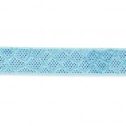 Fancy synthetic ribbon 5 mm reptile effect Blue Metallic x1.2m|raw }}