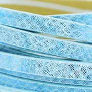 Fancy ribbon imitation leather 5 mm reptile effect Metallized blue x1.2m