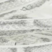 Fancy ribbon imitation leather 5 mm reptile effect Metallized white x1.2m