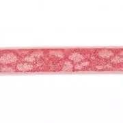 Fancy synthetic ribbon 5 mm reptile effect pink x1.2m