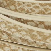 Fancy ribbon imitation leather 5 mm reptile effect Natural x1.2m