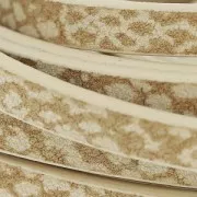 Fancy synthetic ribbon 5 mm reptile effect Natural x1.2m