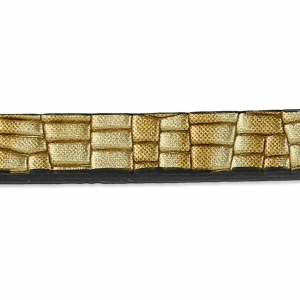 Synthetic fantasy tape 5 mm reptile effect Gold Metallic x1.2m