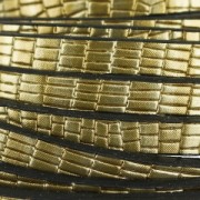 Synthetic fantasy tape 5 mm reptile effect Gold Metallic x1.2m