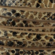Fancy synthetic ribbon 5 mm reptile effect Brown x1.2m