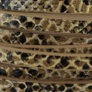 Fancy synthetic ribbon 5 mm reptile effect Brown x1.2m