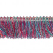 Fringed galon 25 mm Pink/Green Turquoise/Blue  x30cm|raw }}