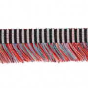 Fringed galon 20 mm Black/White/Multicolored x30cm|raw }}