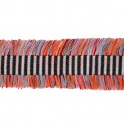 Fringed galon franges 28 mm Black/White/Multicolored x30cm|raw }}