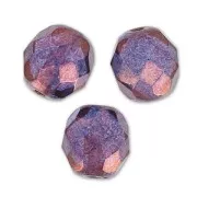 Fire Polished faceted round beads 8mm Lumi Amethyst x20
