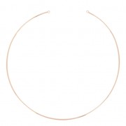 Metal chocker with 2 rings to customize 39 cm Pink Gold tone HQ x1