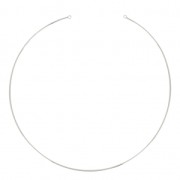 Metal chocker with 2 rings to customize 39 cm rhodié tone HQ x1