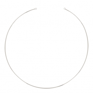 Metal chocker with 2 rings to customize 39 cm rhodié tone HQ x1