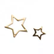 Metal spacers It's Magic Made by Me 18 et 11 mm Star Gold Tone x2