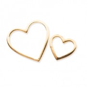 Metal spacers It's Magic Made by Me 18 et 11 mm Heart Gold Tone x2|raw }}