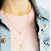 Metal spacers It's Magic Made by Me 18 et 11 mm Heart Gold Tone x2