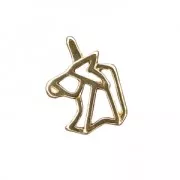 Metal spacer origami It's Magic Made by Me 16 mm Unicorn Gold Tone