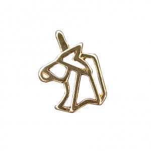 Metal spacer origami It's Magic Made by Me 16 mm Unicorn Gold Tone