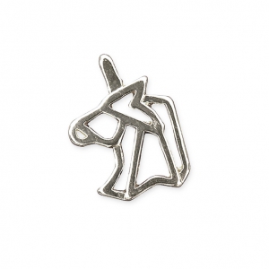 Metal spacer origami It's Magic Made by Me 16 mm Unicorn Silver Tone