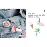 Metal and epoxy resin Pins Magical Summer 21mm Ooh La La