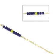 Fine chain for Miyuki Delica 11/0 Cable chain mesh 0.8mm gold tone x50cm