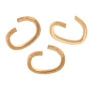 Open oval rings 3.3x2.4x0.4 mm for fine chains - Gold-plated x1g