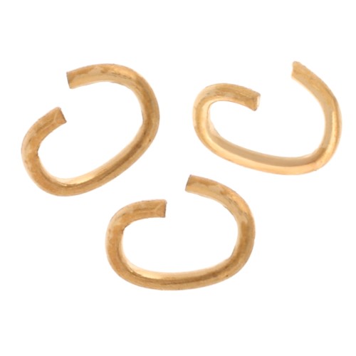Open oval rings 3.3x2.4x0.4 mm for fine chains - Gold-plated x1g