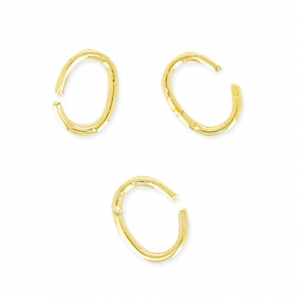 Oval open rings 3.3x2.4x0.4 mm for fine chain Gold Tone x1g