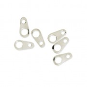 Oval fasteners 6x3 mm rhodié x10|raw }}
