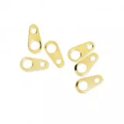 Oval fasteners 6x3 mm Gold Tone x10