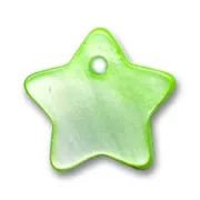 Mother-of-Pearl star-shaped Sequins 12mm Peridot x10