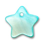 Mother-of-Pearl star-shaped Sequins 12mm Turquoise x10