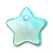 Mother-of-Pearl star-shaped Sequins 12mm Turquoise x10