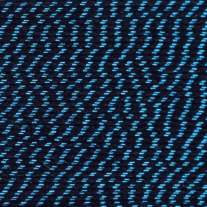 Cordon coton avec fil métallique pour réaliser des pompons 0.8 mm Noir/Turquoise x 20m