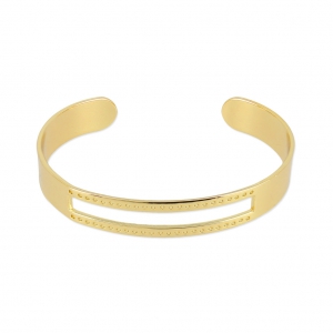 Bracelet for Miyuki bead weaving 10x155 mm Gold Tone x1