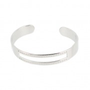 Bracelet for Miyuki bead weaving 10x155 mm 10x155 mm Silver Tone x1|raw }}